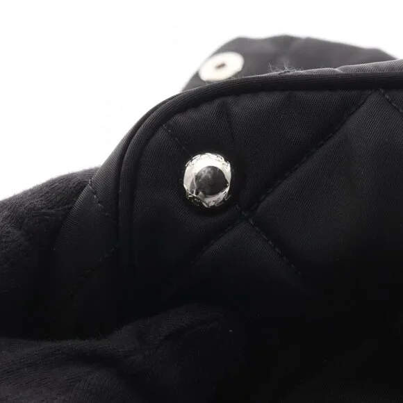 Prada Tote Bag Tessuto Impuntu 1 Bg740 Black Nylon Saffiano Leather Tessuto - Picture 5 of 10